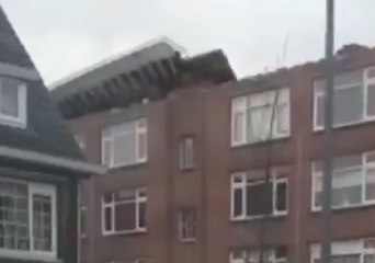 High Winds Blow Roof Off Rotterdam Apartment Building