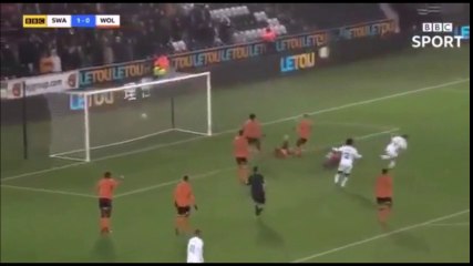 Swansea vs Wolves - great goals Ayew(Swansea) and Jota(Wolves)