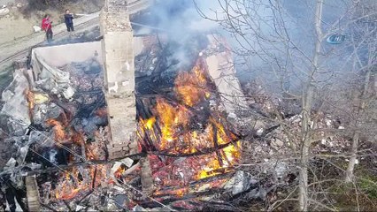 2 katlı ev alev alev böyle yandı