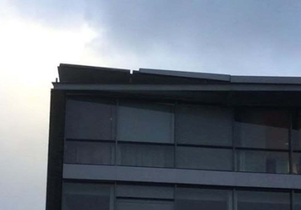 Roof of Building Lifted by Strong Gusts as Netherlands Hit by Storm