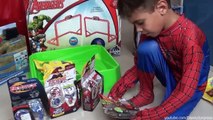 GIANT SPIDERMAN EGG SURPRISE TOYS OPENING Family Fun Spiderman Superhero Toys Eggs Unboxing Video