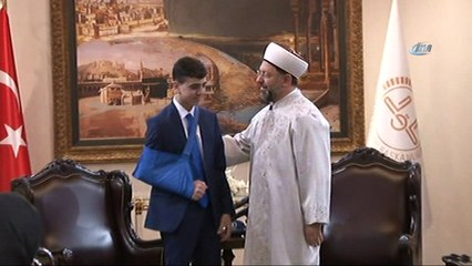 Diyanet İşleri Başkanı Filistinli Cüneydi kabul etti