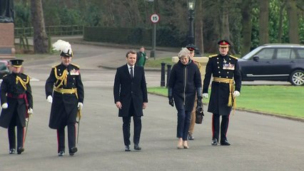 Emmanuel Macron begins UK visit at Sandhurst