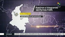 Asesinan a dos militantes de la FARC en Antioquia, Colombia