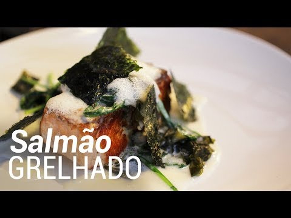 Salmão Grelhado com Salada Morna de Algas - Web à Milanesa