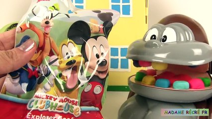 Play Doh Dentiste Shrek mange des œufs surprises avec le singe