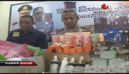 Polisi Sita Puluhan Kosmetik Ilegal dan Berbahaya