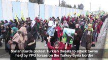 Syrian Kurds protest Turkish threats