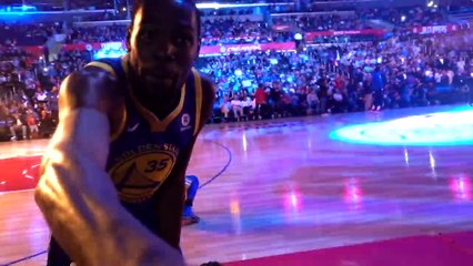 DURANT SAID HE'S GONNA WHOOP ME! COURTSIDE VIP WARRIORS VLOG!