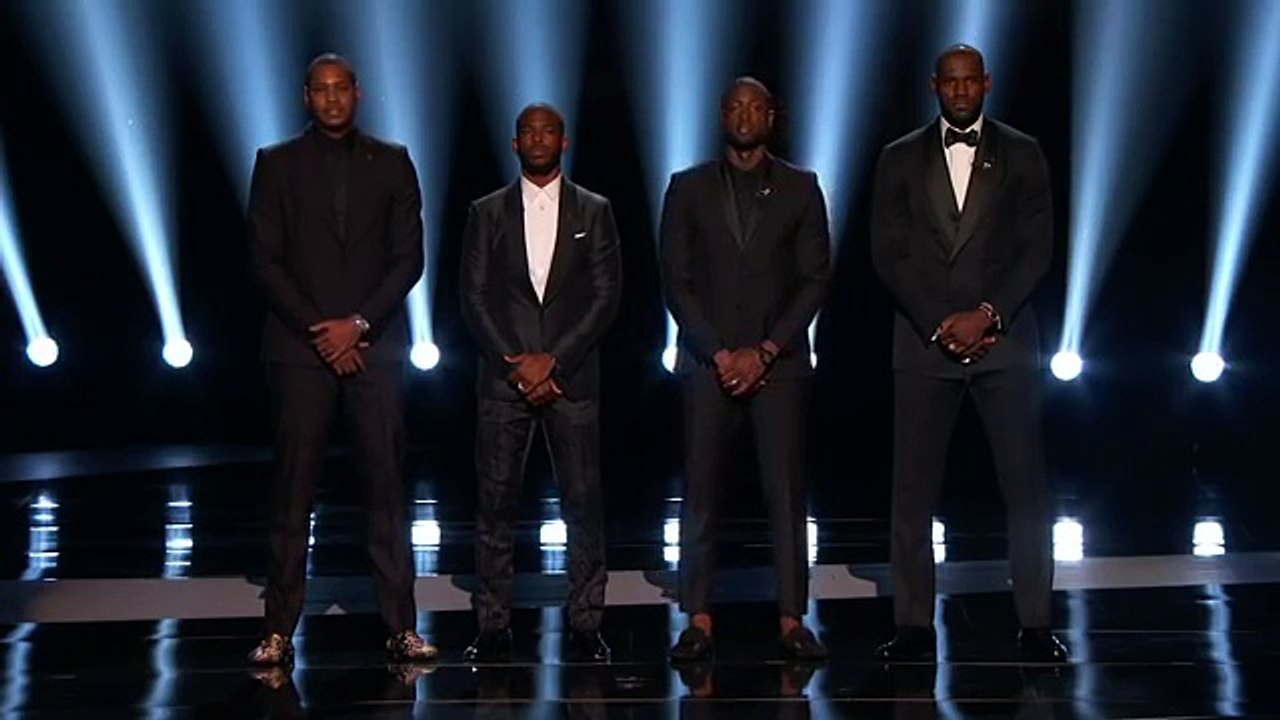 [2016 ESPYs] Carmelo Anthony, Chris Paul, Dwyane Wade, & LeBron James opening segment.