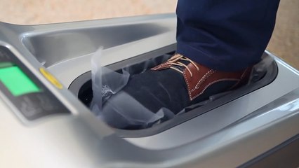 This fancy shoe cover is perfect for keeping your floors clean
