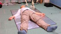 Less: Side bend foot with soles together on the back (#Feldenkrais ATM)