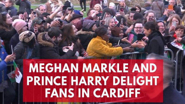 Prince Harry and Meghan Markle delight fans in Cardiff