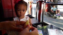 Toddler tries lemon, makes great face