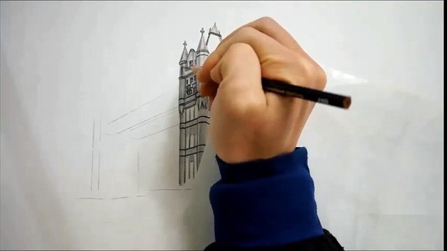 연필 그림그리기 - 타워브릿지 풍경 [Pencil sketch / Speed drawing]