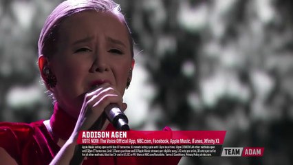 The Voice 2017 Addison Agen - Top 12 - 'She Used to Be Mine'-K6qcEZA92TE
