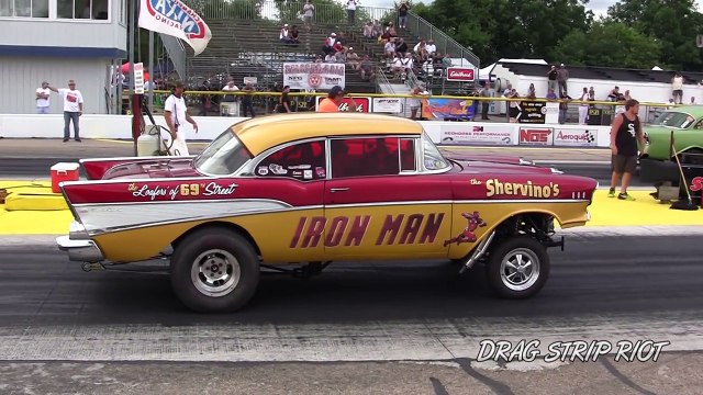 2016 Gasser Nostalgia Drag Racing Hot Rod Cars Wheelies Meltdown Drags Byron Dragway USA Video
