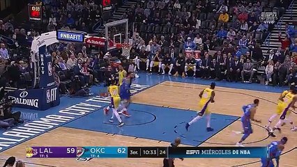 Steven Adams with 4 Dunks  vs. Los Angeles Lakers (ESP)