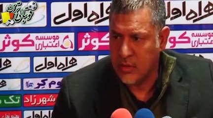 درگیری لفظی علی دایی با یک خبرنگار و ترک جلسه