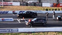 AMERICAN MUSCLE CARS vs IMPORT TUNER CARS DRAG RACING