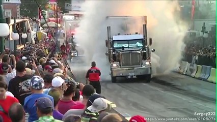 Amazing Semi Trucks Drag Racing.