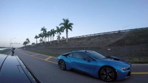 Tesla P85D Insane Mode vs BMW i8 Drag Racing from a Stop