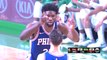 Joel Embiid heats up for 26 points, 16 rebounds, and six assists as the 76ers beat the Celtics