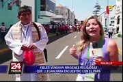 Trujillo: fieles veneran imágenes religiosas que llegan para encuentro con el Papa