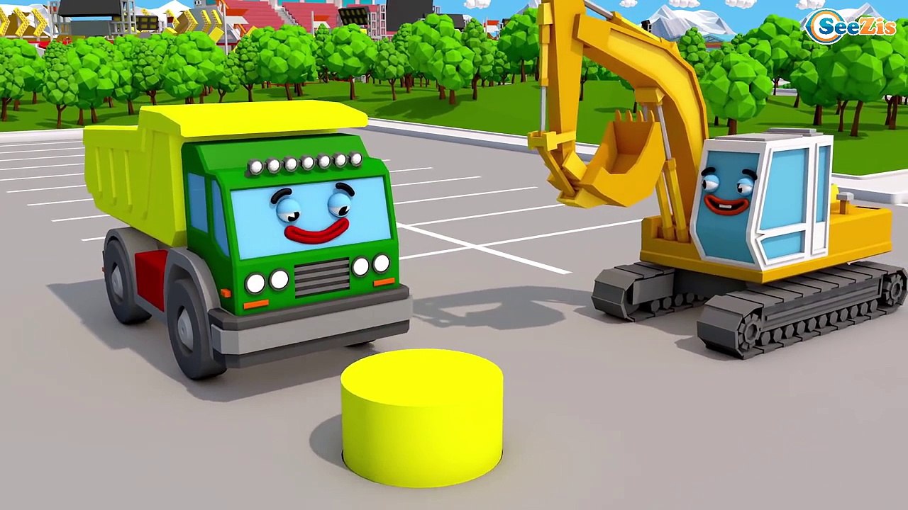 Tractors and Cars workig - 3D Cartoon for Baby New Season