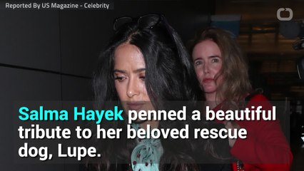 Salma Hayek Writes Emotional Tribute After Her Rescue Dog Dies