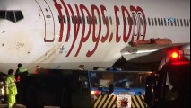 Trabzon'da Pistten Çıkan Uçak Güvenli Bölgeye Çekildi