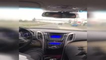 Silivri'de Aracıyla Trafikte Makas Atan Genç Bariyere Böyle Girdi