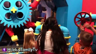 Lego Discovery Center in Texas! HobbyKids Visit Texas Mall on HobbyFamilyTV