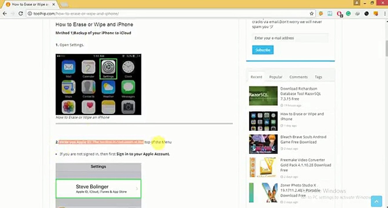 How to Erase or Wipe and iPhone