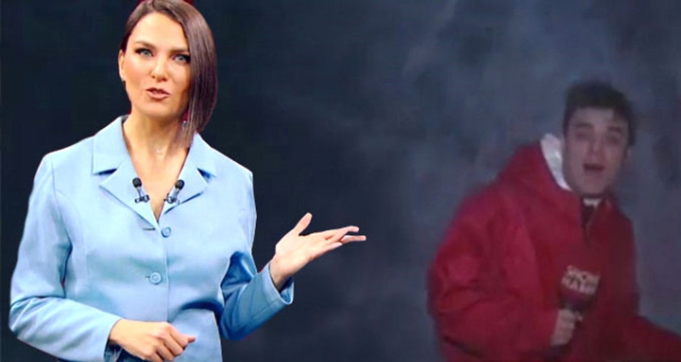 Fırtınanın Şiddetini Anlatmak İsteyen Show TV Muhabiri, Deniz Suyuyla Baştan Aşağı Islandı