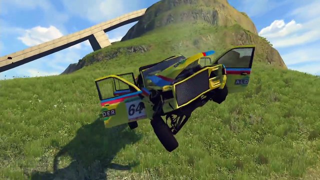 Тачки улетают в пропасть Катастрофа с автомобилем Разбили в хлам Авто аварии 3D мультики про машинки