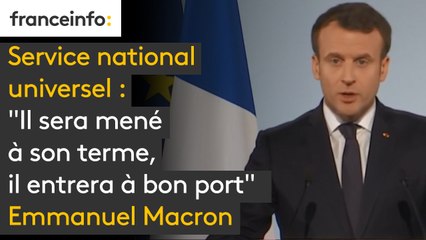 Service national universel "Il sera mené à son terme, il entrera à bon port" déclare Emmanuel Macron lors de ses vœux aux armées
