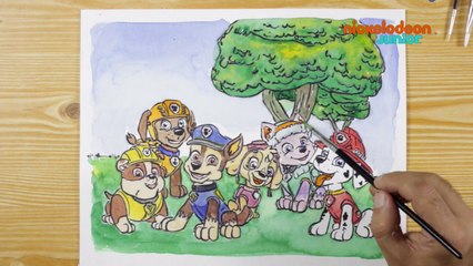 1, 2, 3… Coloriage ! | Paw Patrol : la Pat'Patrouille | Sous un arbre | NICKELODEON JUNIOR
