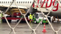 Trabzon Havalimanı'nda uçağın pistten çıkması - Kurtarılan uçağın görüntüsü
