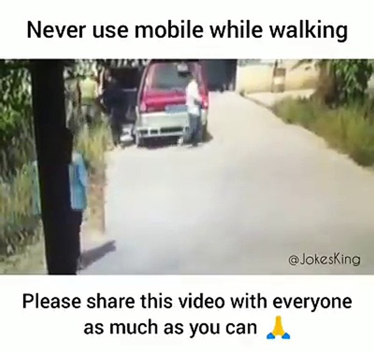 Accident while using mobile