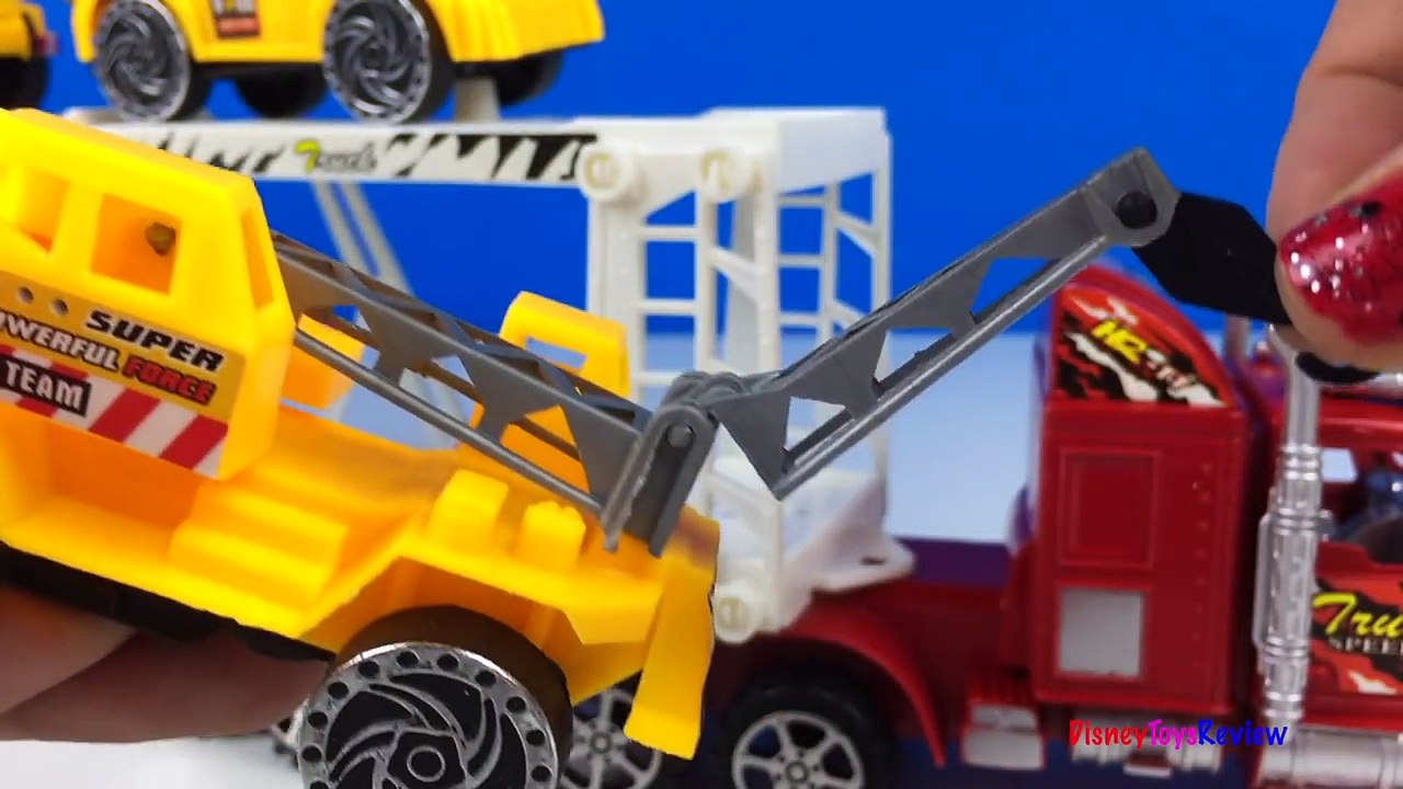 UNBOXING SUPER TRUCK CAR TRANSPORTER WITH TANKER CRANE TOW TRUCK CEMENT TRUCK DUMP TRUCK & EXCAVATOR