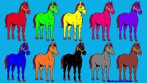 Horse Colors Songs Collection | Horse Colorful Color Song For Children Rhymes The Surprise For Kids