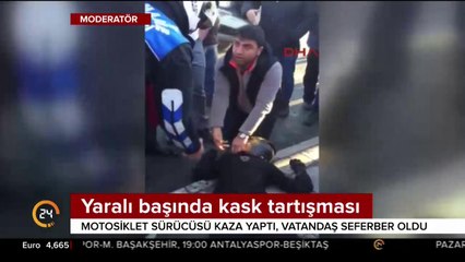 Sürücü can onlar kask derdine düştüler