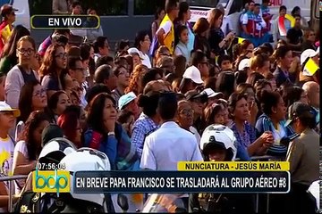El papa Francisco se traslada al Grupo Aéreo N° 8 para viajar a Puerto Maldonado