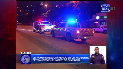 Fuerte accidente de tránsito en el norte de Guayaquil