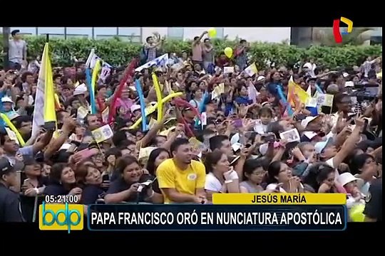 Papa Francisco oró en Nunciatura Apostólica con los fieles