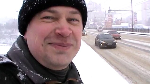 Зима, я Геннадий Горин на мосту, город Орёл