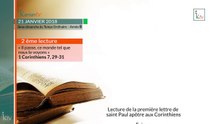 Parole du Seigneur - B: 21/01/2018