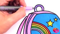 Coloring Book School Bag | Drawing and Art Colors for Kids with Colored Markers