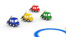 SHAPE RACE! - Cars Cartoons - Painting Shapes & Racing Color Cars!